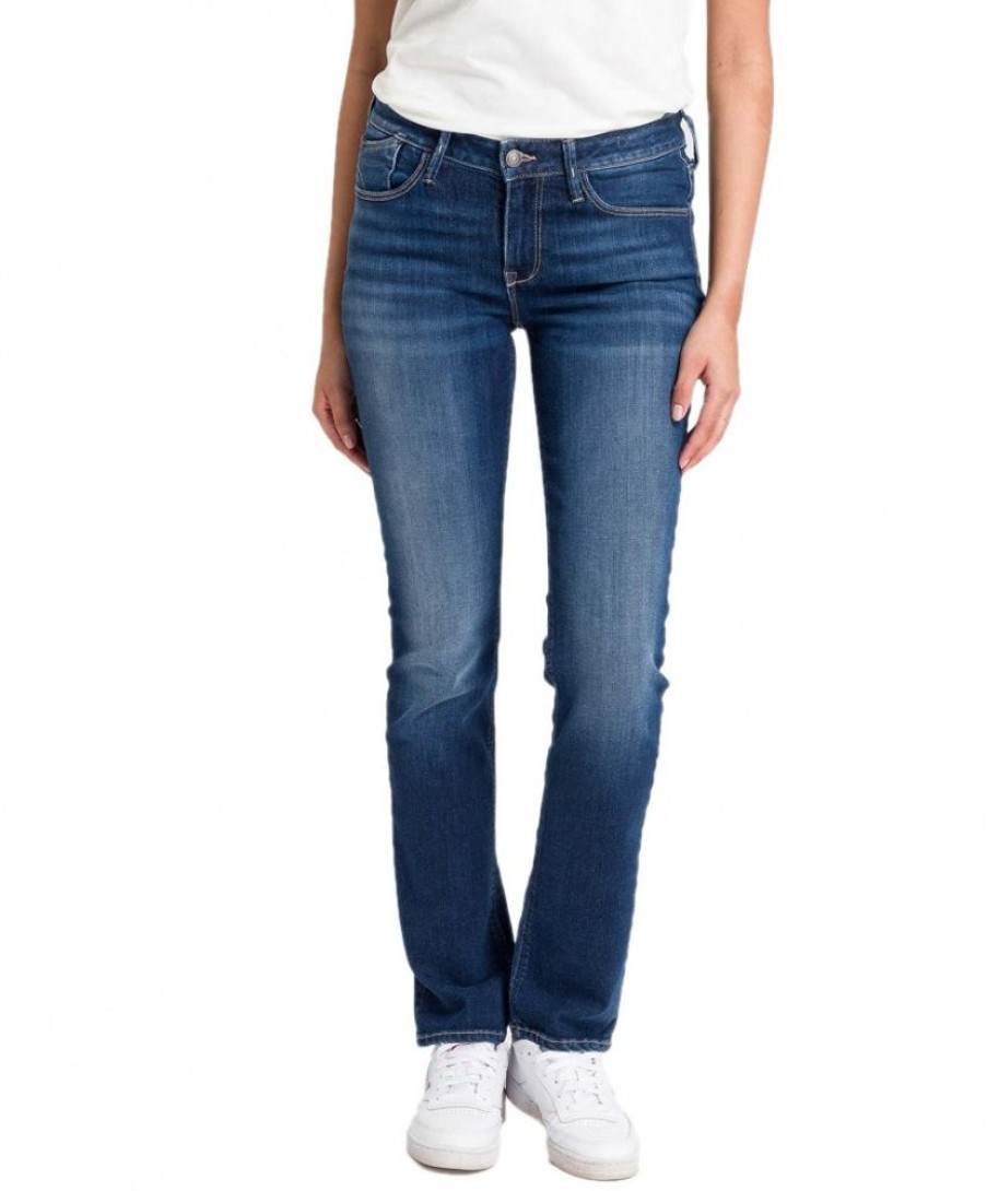 Damen Cross Regular | Cross Rose Jeans Regular Fit In Mittelblauem Used