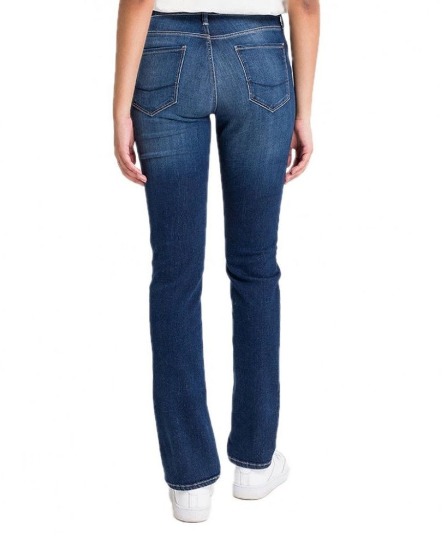 Damen Cross Regular | Cross Rose Jeans Regular Fit In Mittelblauem Used