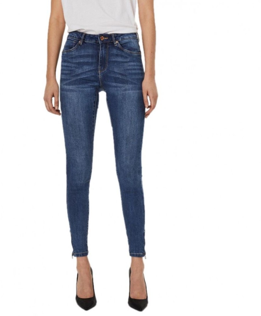 Damen Vero Moda Skinny | Vero Moda Jeans Skinny Fit Tilde Mit Ankle-Lange In Blau