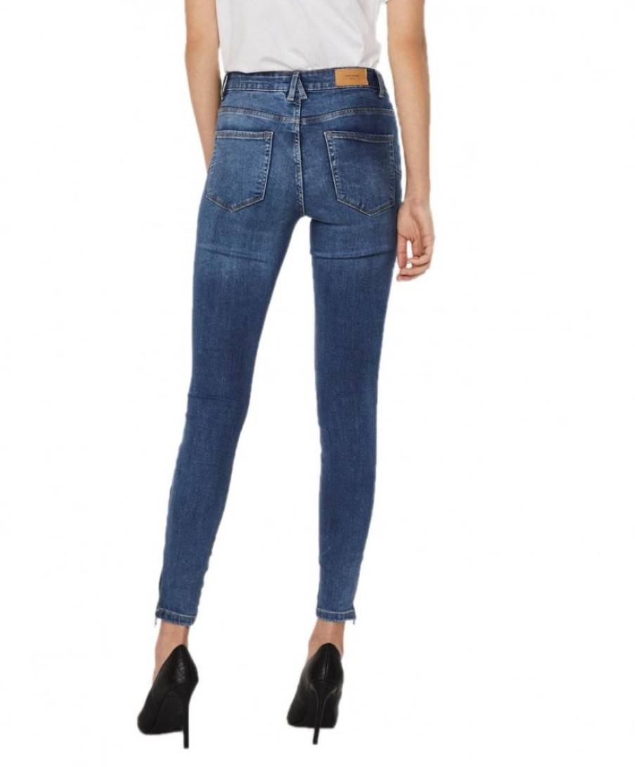 Damen Vero Moda Skinny | Vero Moda Jeans Skinny Fit Tilde Mit Ankle-Lange In Blau