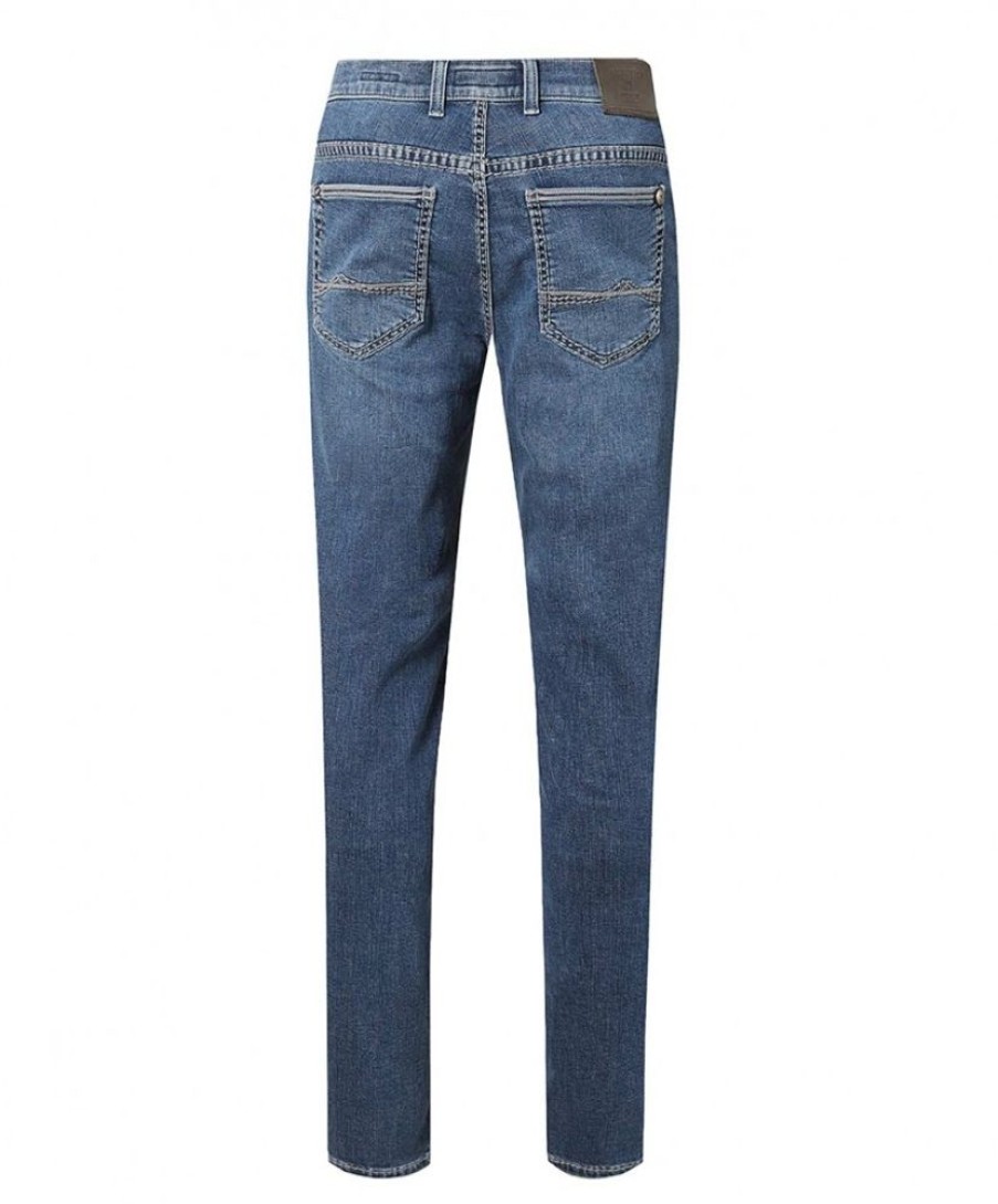 Herren Pioneer Regular Fit | Pioneer Rando 1654 Jeans In Blue Used Mustache