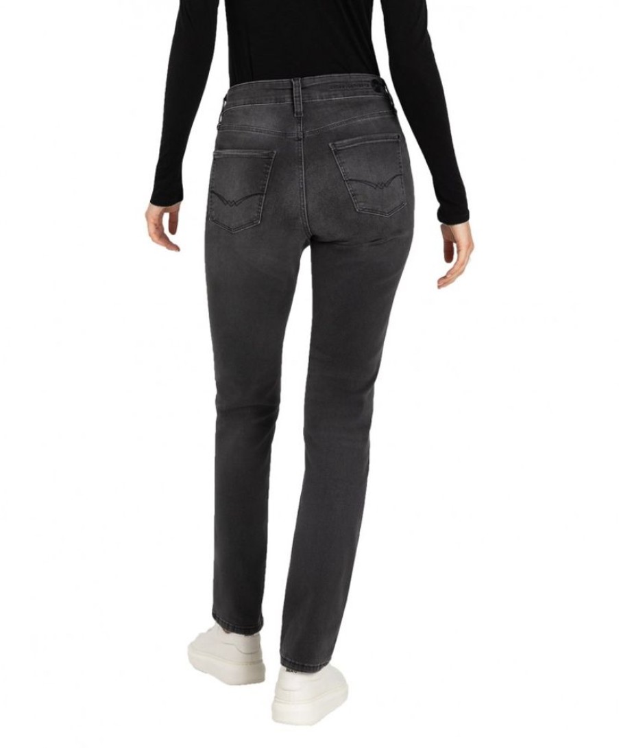 Damen MAC Straight Leg | Mac Dream Authentic Jeans In Dunkelgrauer Optik