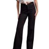 Damen Pieces Bootcut | Pieces Peggy Jeans Mit Weitem Bein In Schwarz