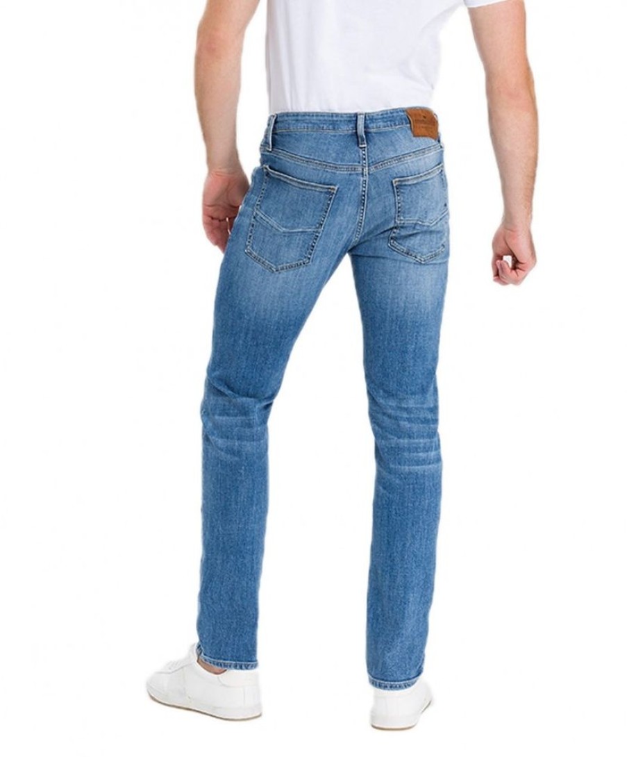 Herren Cross Regular Fit | Cross Damien - Gerade, Schmale Jeans In Hellblau Verwaschen