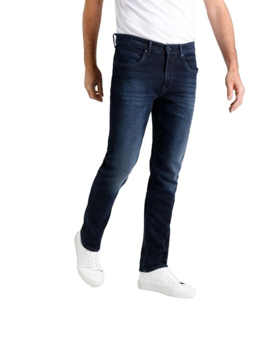 Herren MAC Tapered | Mac Arne Pipe Flexx Denim In Blue Black 3D Authentic Wash