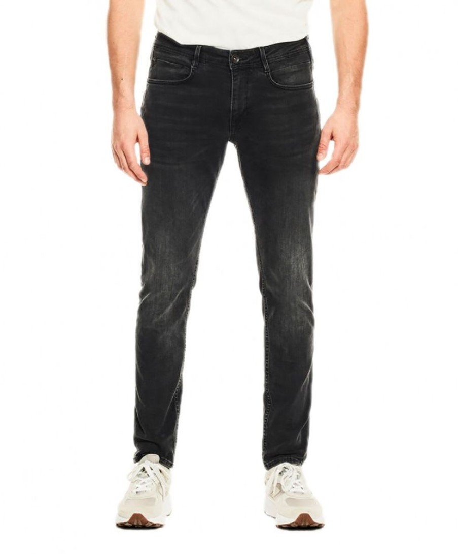 Herren Garcia Tapered | Garcia Herren Jeans Tapered Rocko In Dunklem Used Grey