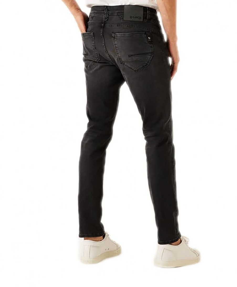 Herren Garcia Tapered | Garcia Herren Jeans Tapered Rocko In Dunklem Used Grey