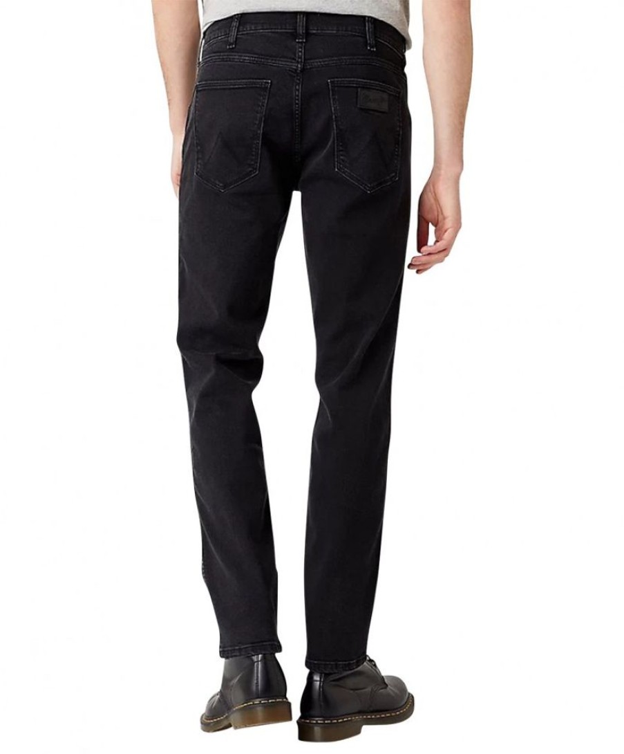 Herren Wrangler Regular Fit | Wrangler Jeans Straight Fit Greensboro Aus Black Denim