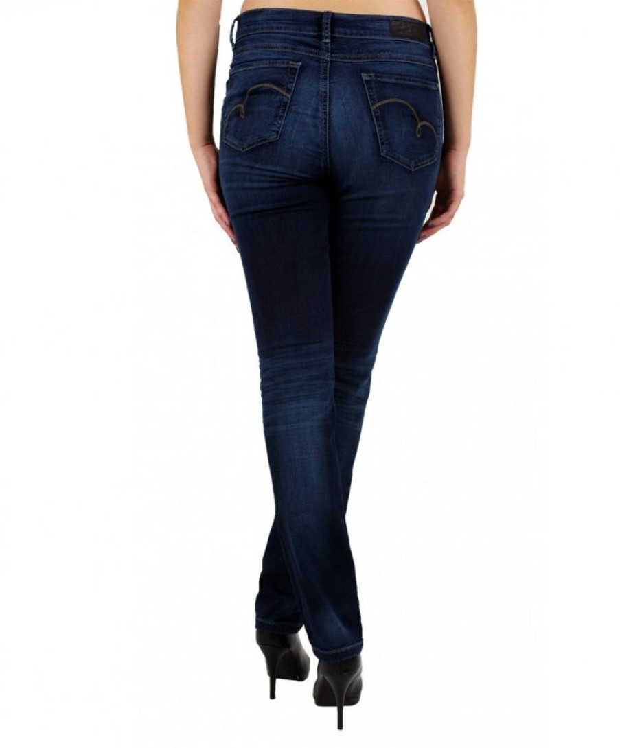 Damen Angels Slim Fit | Angels Cici Jeans Sweat Denim In Night Blue Used