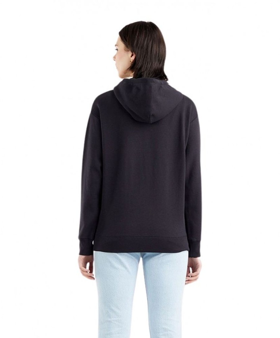 Damen Levis Pullover | Levis Hoodie Standard Mit Reisverschluss In Schwarz