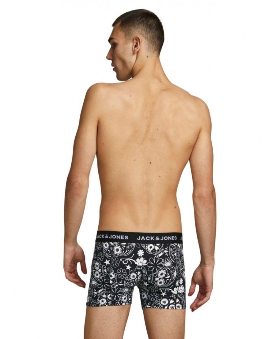 Herren Jack & Jones Unterwasche | Jack & Jones Boxershorts Im 3Er Pack Mit Schriftzug Am Bund | Jeans-Meile.De