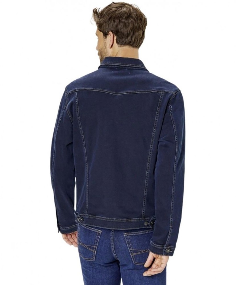 Herren Paddocks Jacken | Paddocks Jeansjacke Western In Blue Black Waschung