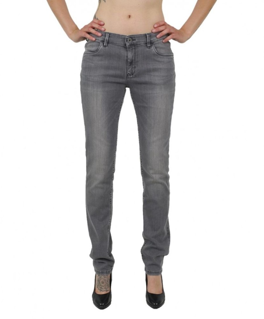 Damen Pioneer Regular | Pioneer Jeans Straight Sally In Grauem Used-Look