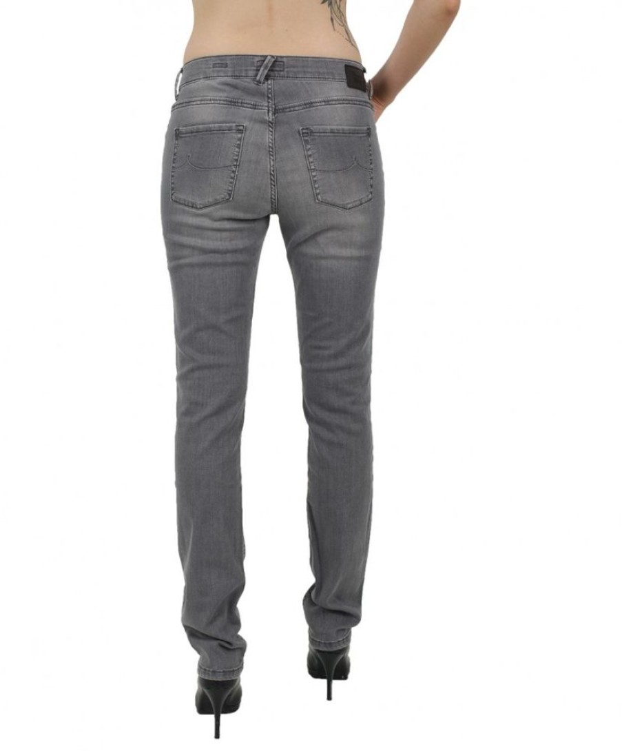 Damen Pioneer Regular | Pioneer Jeans Straight Sally In Grauem Used-Look