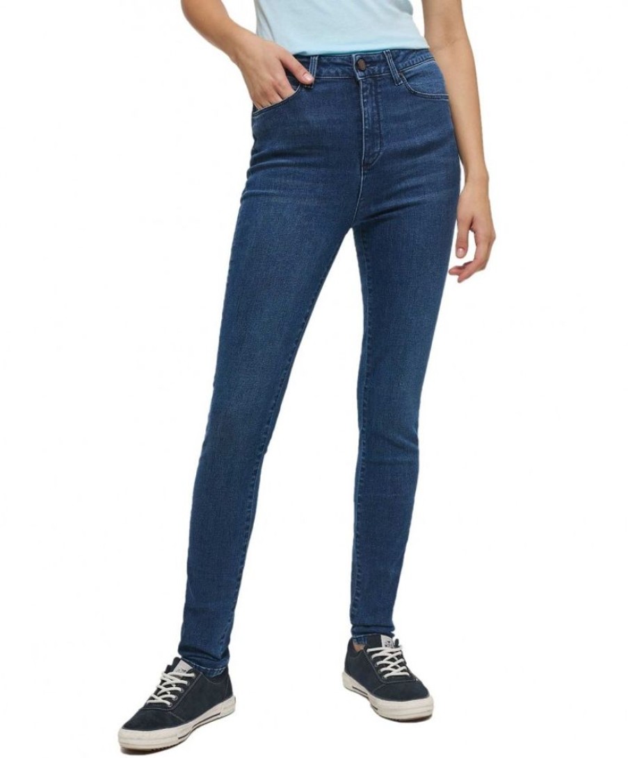 Damen Mustang Skinny | Mustang Georgia Jeans Skinny Fit In Mittleren Blauton