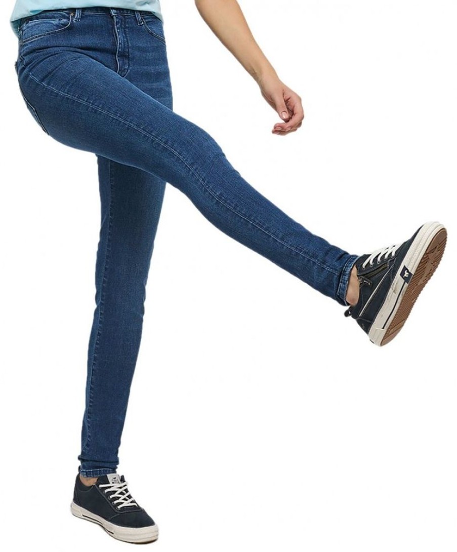 Damen Mustang Skinny | Mustang Georgia Jeans Skinny Fit In Mittleren Blauton