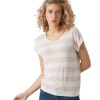 Damen Vero Moda Shirts | Vero Moda T-Shirt Wide Stripe Mit Rundhals In Streifenoptik