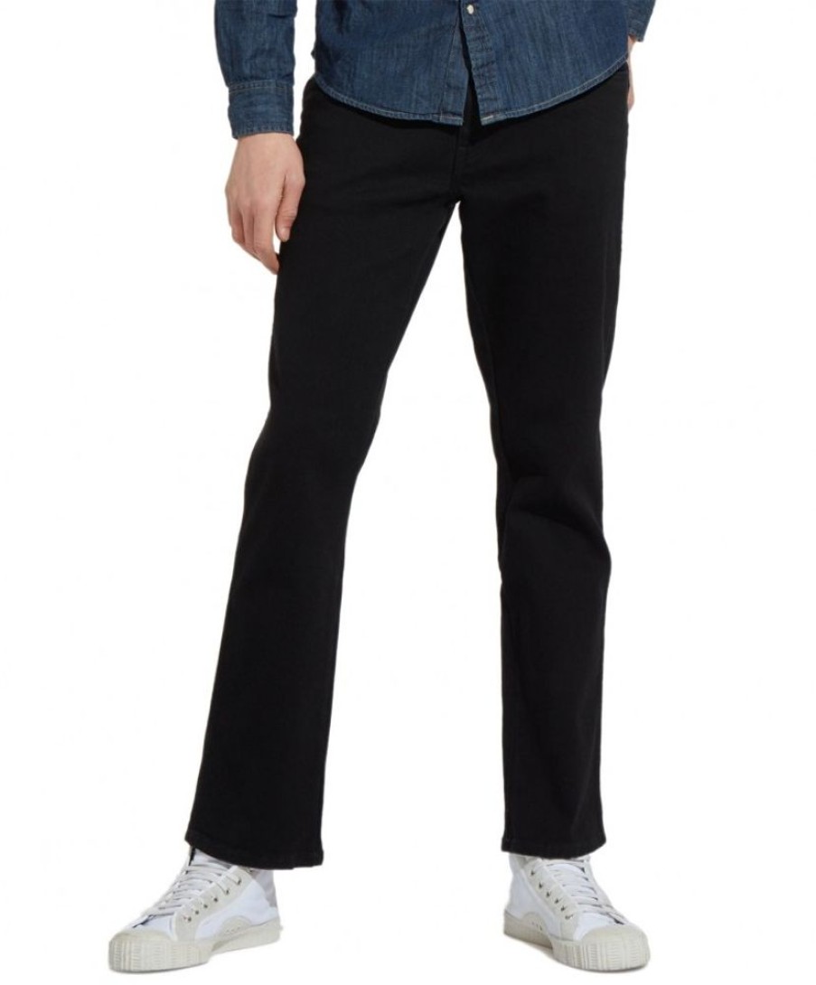 Herren Wrangler Regular Fit | Wrangler Texas Stretch Jeans In Black Overdye