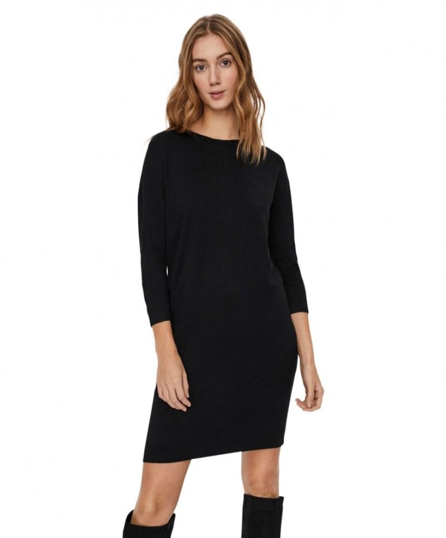 Damen Vero Moda Kleider | Vero Moda Kleid Glory Aura In Schwarz