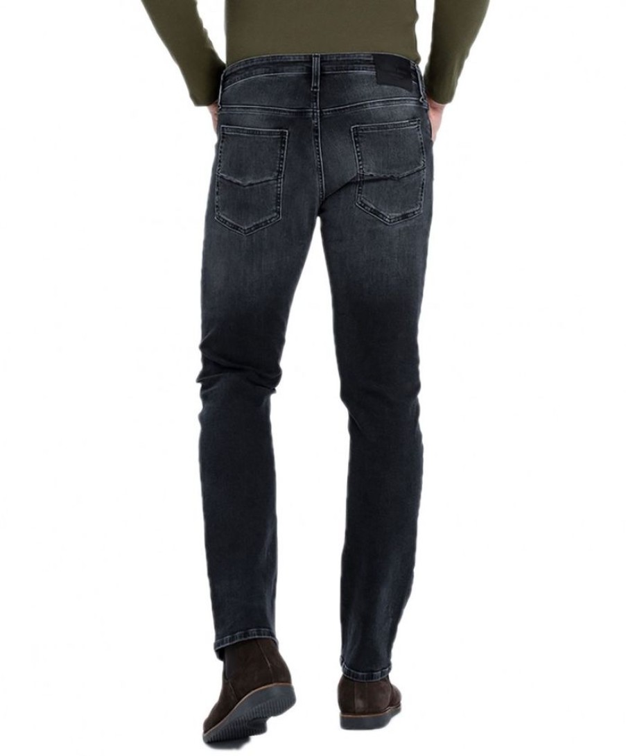 Herren Cross Slim Fit | Cross Jeans Damien Mit Slim Fit In Schwarzer Used-Optik