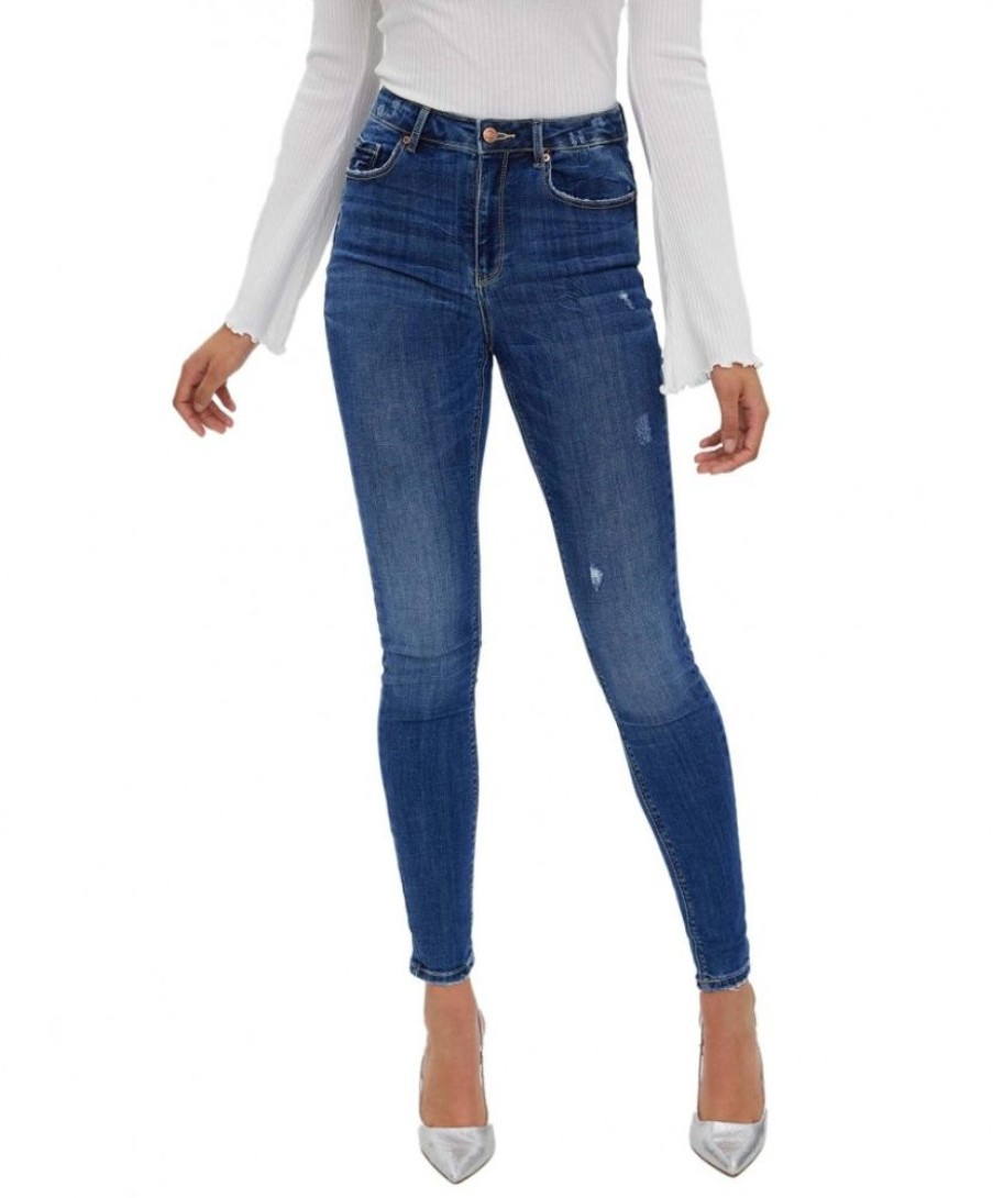 Damen Vero Moda Skinny | Vero Moda Jeans Skinny High Waist Sophia In Mittelblau