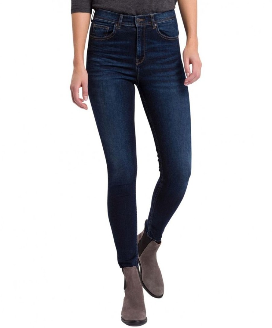 Damen Cross Skinny | Cross Jeans Skinny Fit Judy Mit Ankle-Lange In Dunkelblau