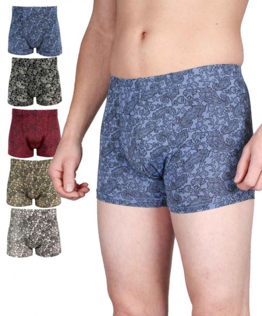 Herren 7DAYS Bodywear Unterwasche | 7Days Bodywear Boxershorts (5 Stuck) Mit Trendigem Paisley-Motiv | Jeans-Meile.De