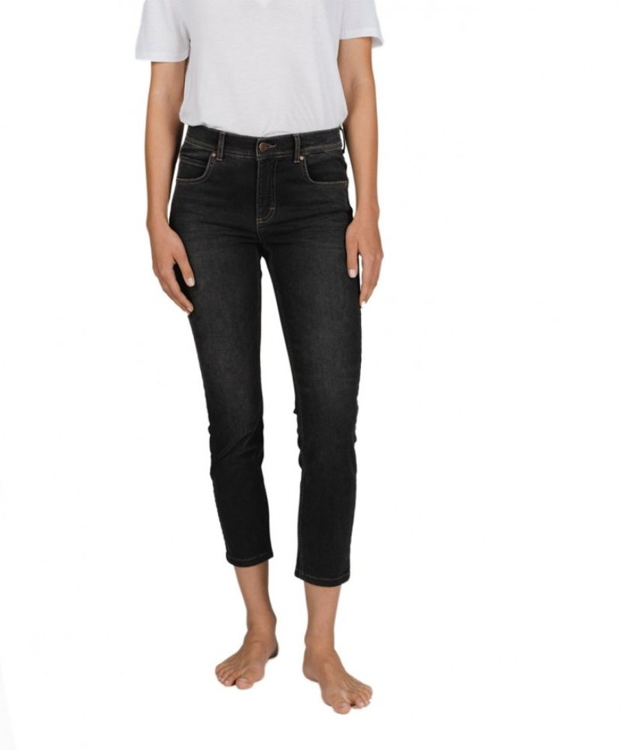 Damen Angels Slim Fit | Angels Jeans Ankle Ornella In Anthracite Used