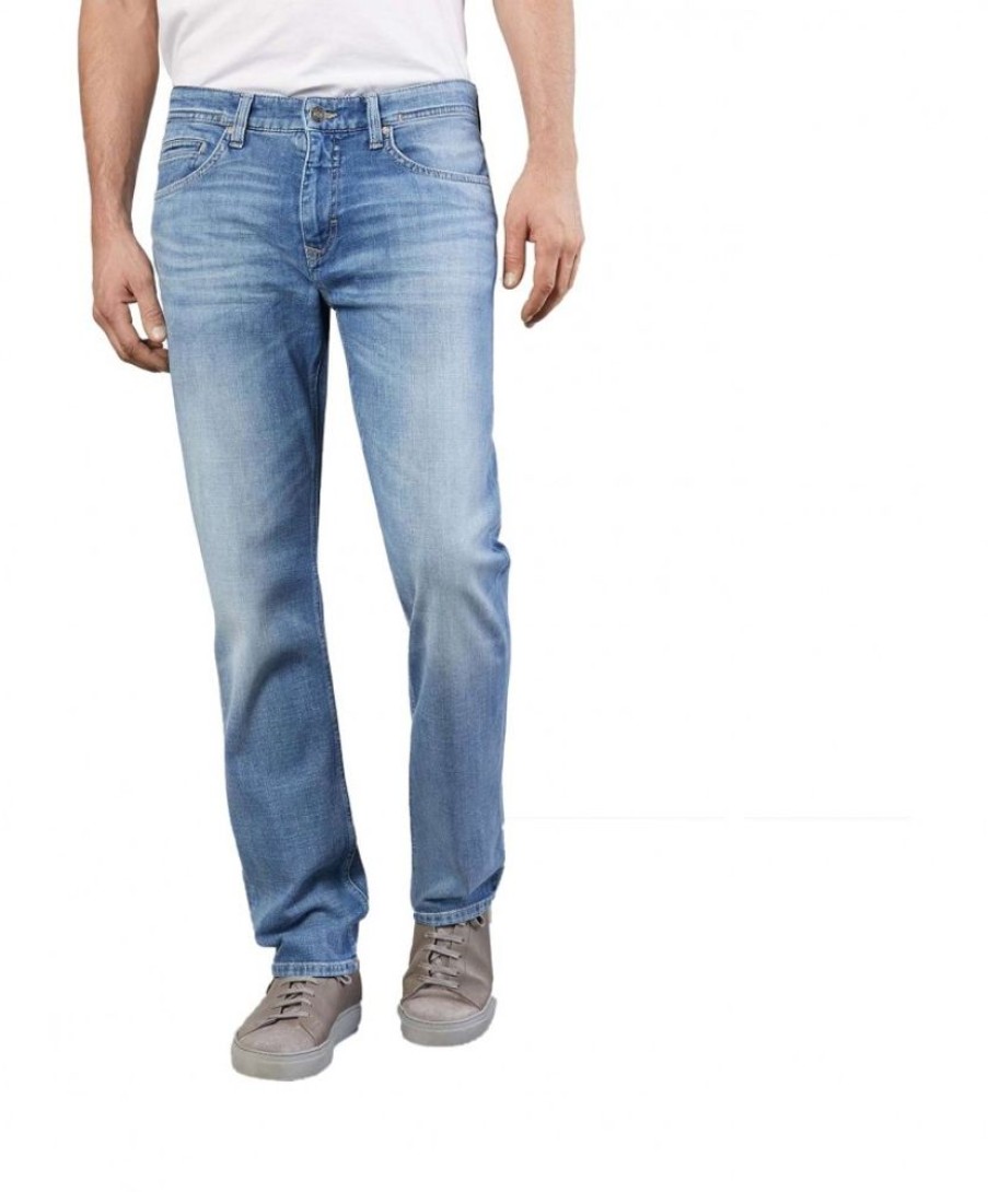 Herren MAC Regular Fit | Mac Arne Pipe Jeans Modern Fit In Hellem Blau