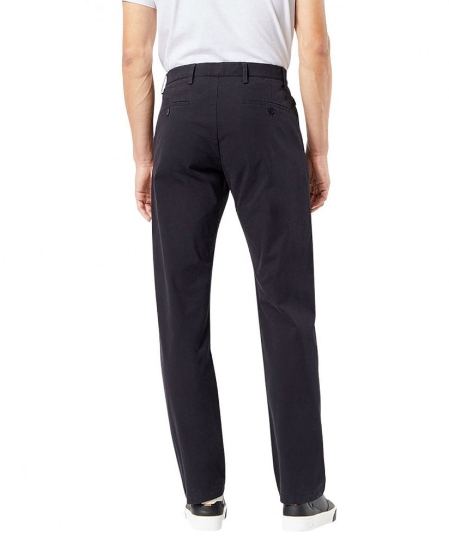 Herren Dockers Chinohosen | Dockers Herren Chino Straight Fit Aus Schwarzem Twill