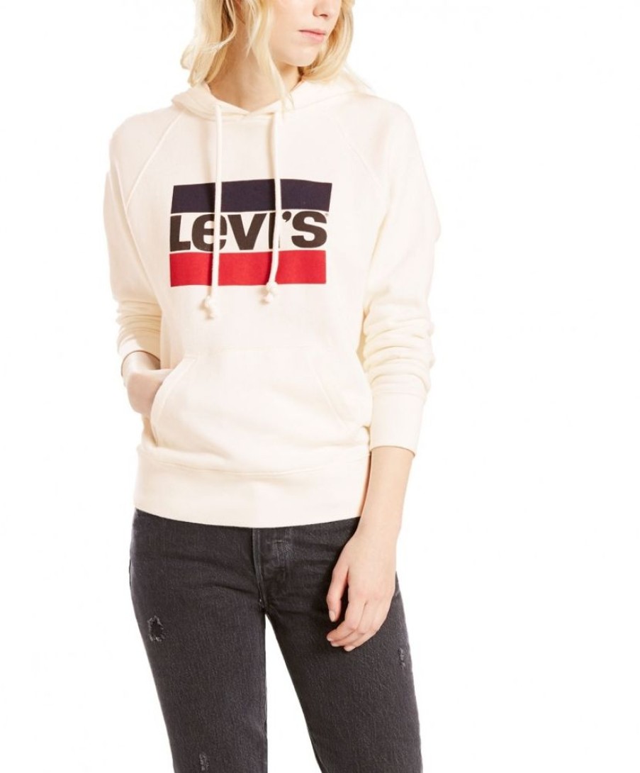 Damen Levis Pullover | Levi'S Hoodie Graphic Sport In Marshmallow