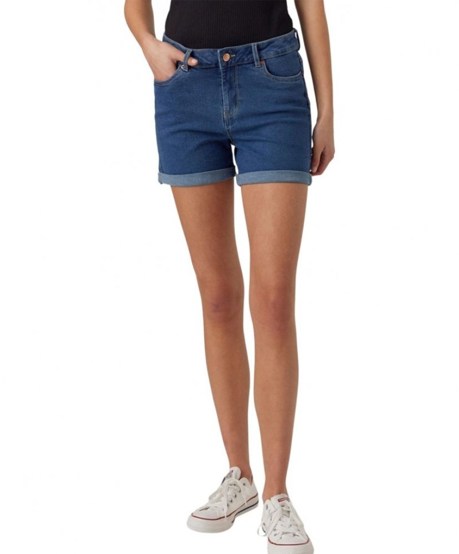 Damen Vero Moda Shorts | Vero Moda Jeans Shorts Luna In Mittelblauer Waschung