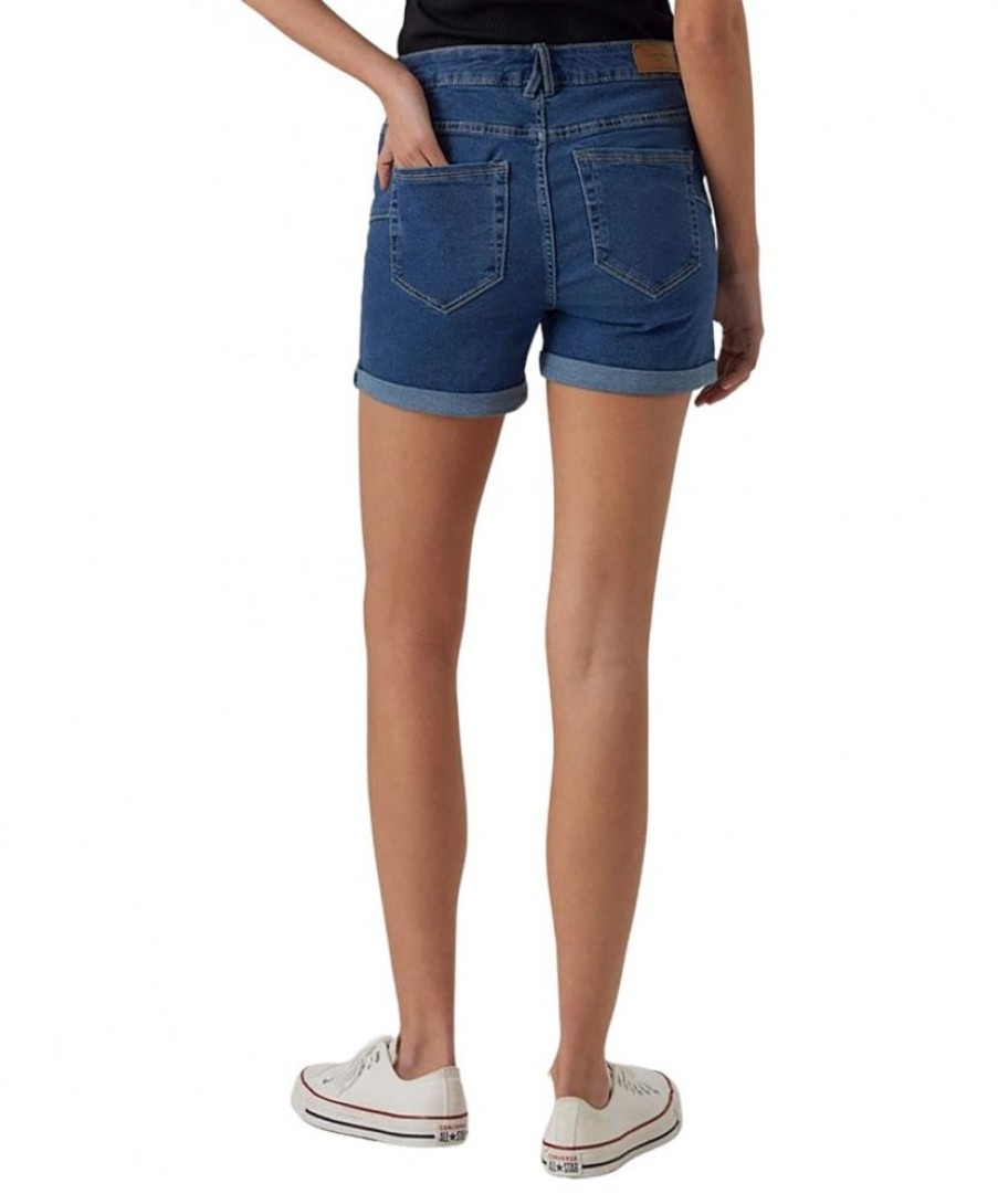 Damen Vero Moda Shorts | Vero Moda Jeans Shorts Luna In Mittelblauer Waschung