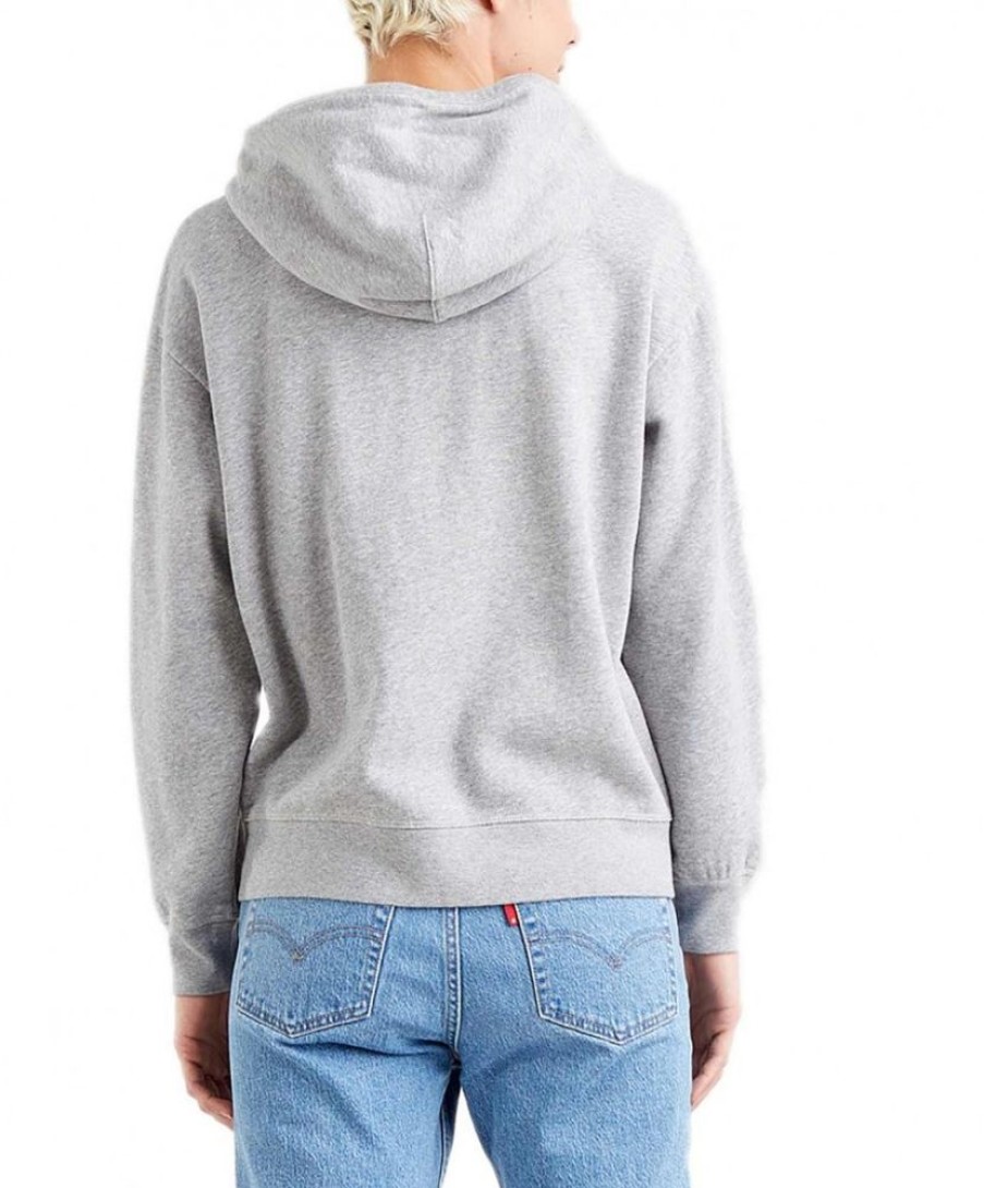 Damen Levis Pullover | Levis Hoodie Standard Mit Reisverschluss In Hellgrau