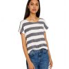 Damen Vero Moda Shirts | Vero Moda Damen T-Shirt Wide In Blockstreifen-Design