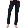 Damen Angels Straight Leg | Angels Jeans Dolly In Unifarbenen Midnight Blau