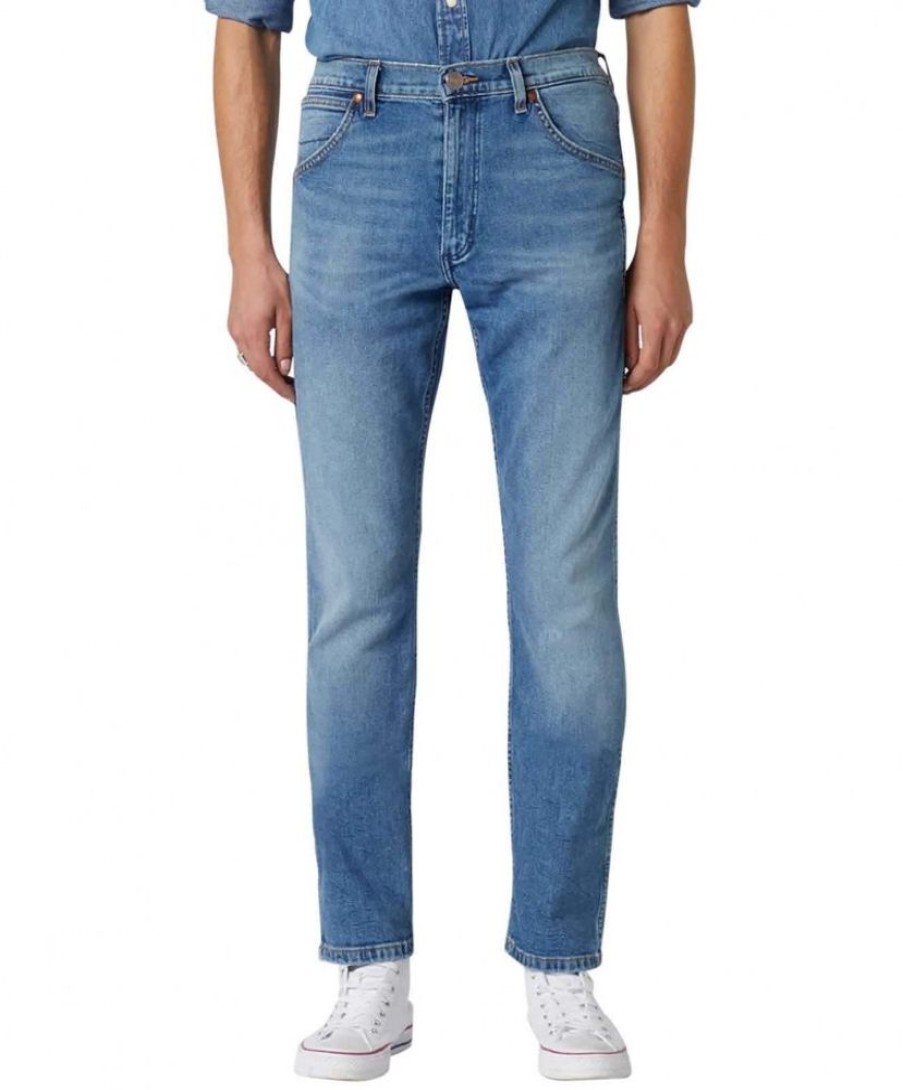 Herren Wrangler Slim Fit | Wrangler Herren Jeans Original Slim In Blauem 3 Years