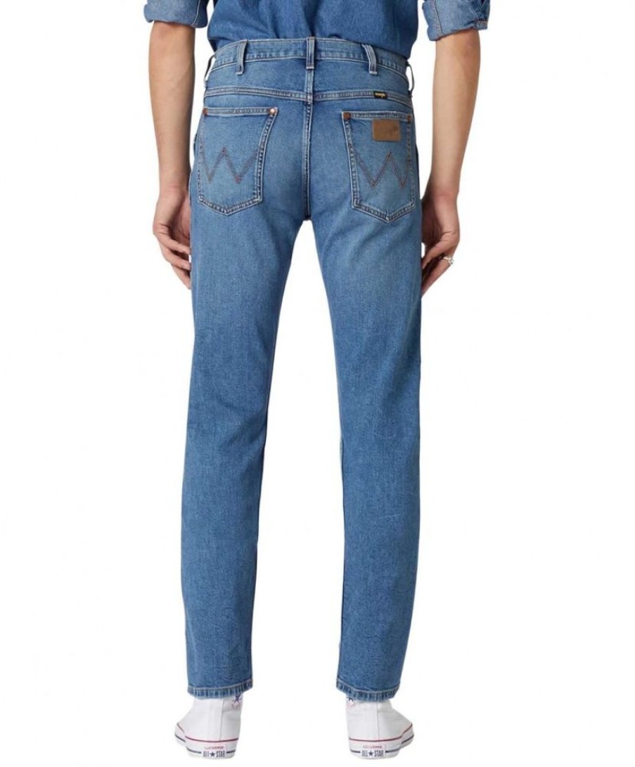 Herren Wrangler Slim Fit | Wrangler Herren Jeans Original Slim In Blauem 3 Years