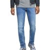 Herren Jack & Jones Slim Fit | Jack & Jones Jeans Slim Fit Tim In Blue-Denim-Look