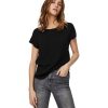 Damen Vero Moda Shirts | Vero Moda Blusenshirt Becca Plain In Schwarz