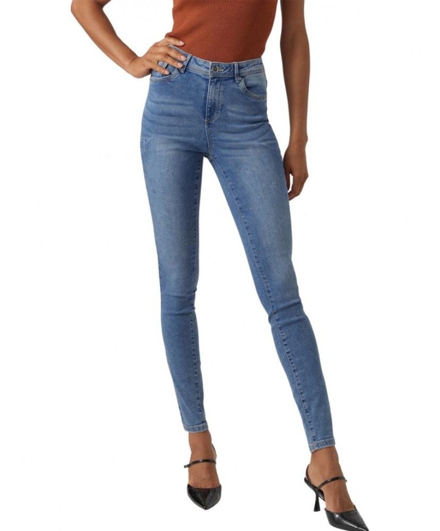 Damen Vero Moda Skinny | Vero Moda Tanya Jeans Skinny Fit In Mittelblau