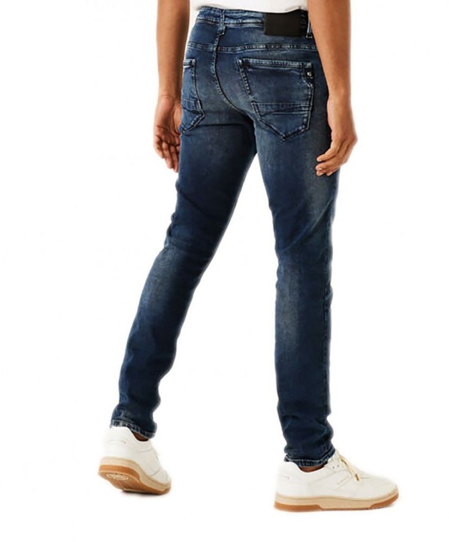 Herren Garcia Slim Fit | Garcia Herren Jeans Slim Fit Savio In Dunklem Vintage-Look