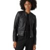 Damen Vero Moda Jacken | Vero Moda Lederimitat Jacke Favodona In Schwarz