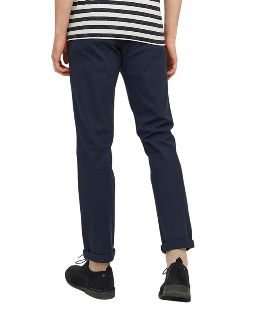 Herren Jack & Jones Chinohosen | Jack & Jones Marco Slim Chinohose In Dunkelblau