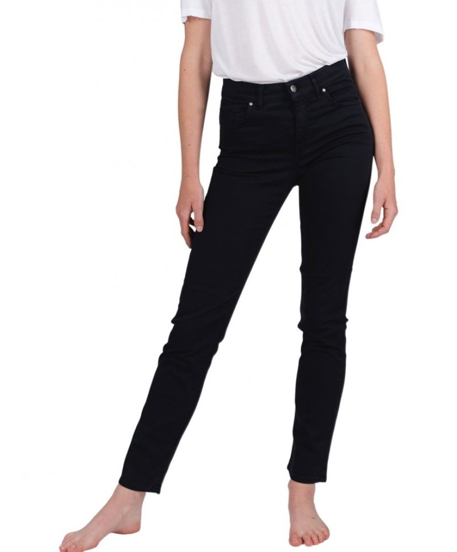 Damen Angels Straight Leg | Angels Jeans Cici Aus Sport Cotton In Midnight Blue