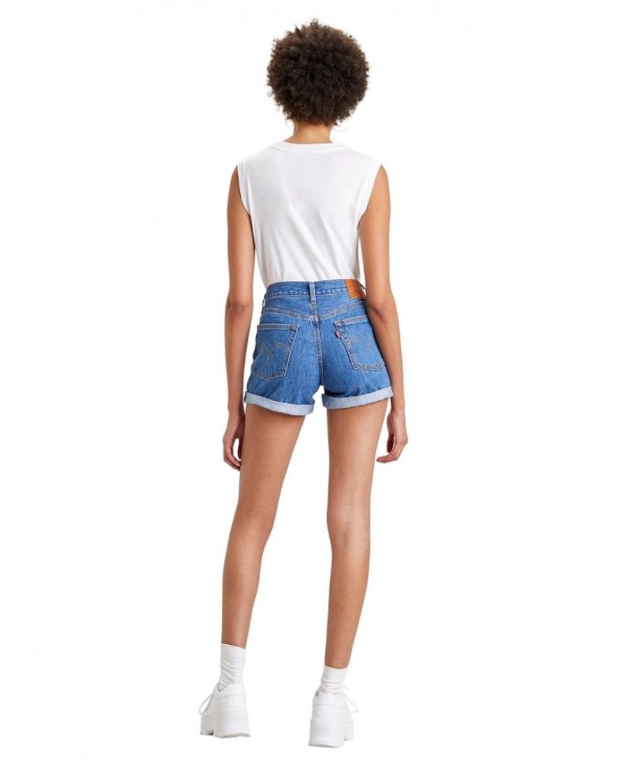 Damen Levis Shorts | Levis Damen Jeans Shorts Long 501 Mit Hohem Bund