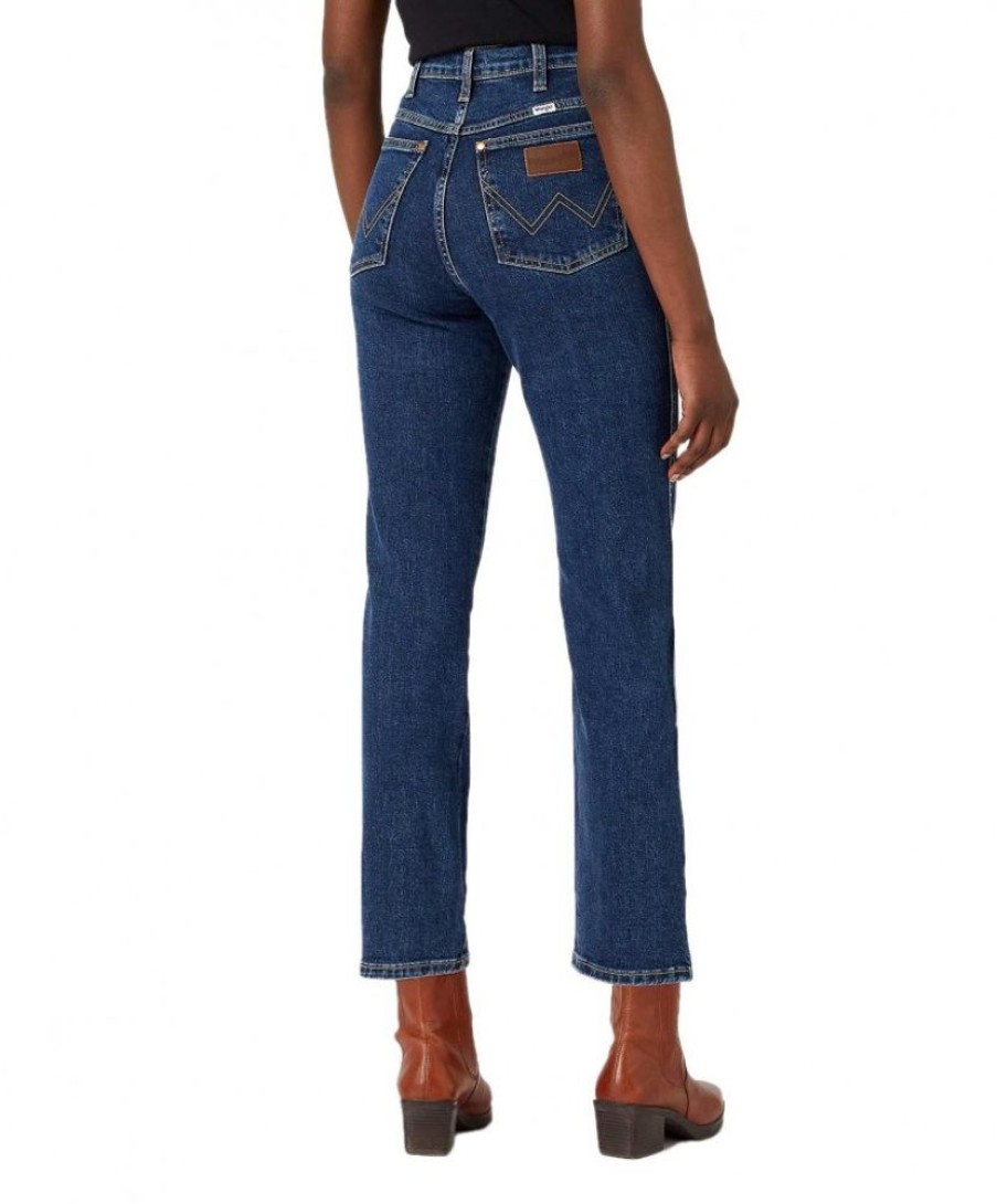 Damen Wrangler Skinny | Wrangler Wild West Jeans Mit Hohem Bund In Stonewash