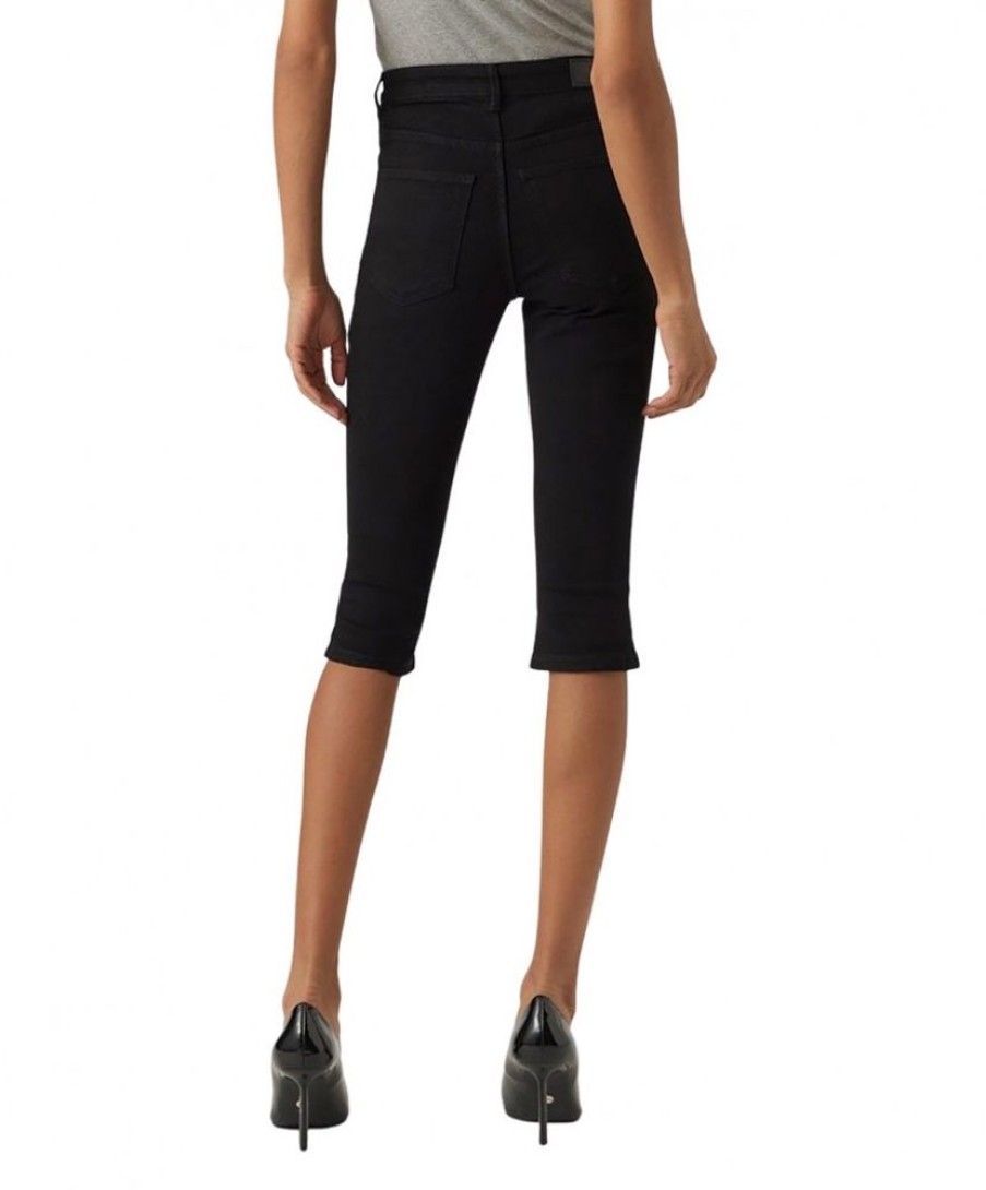 Damen Vero Moda Shorts | Vero Moda Caprijeans June In Schwarz