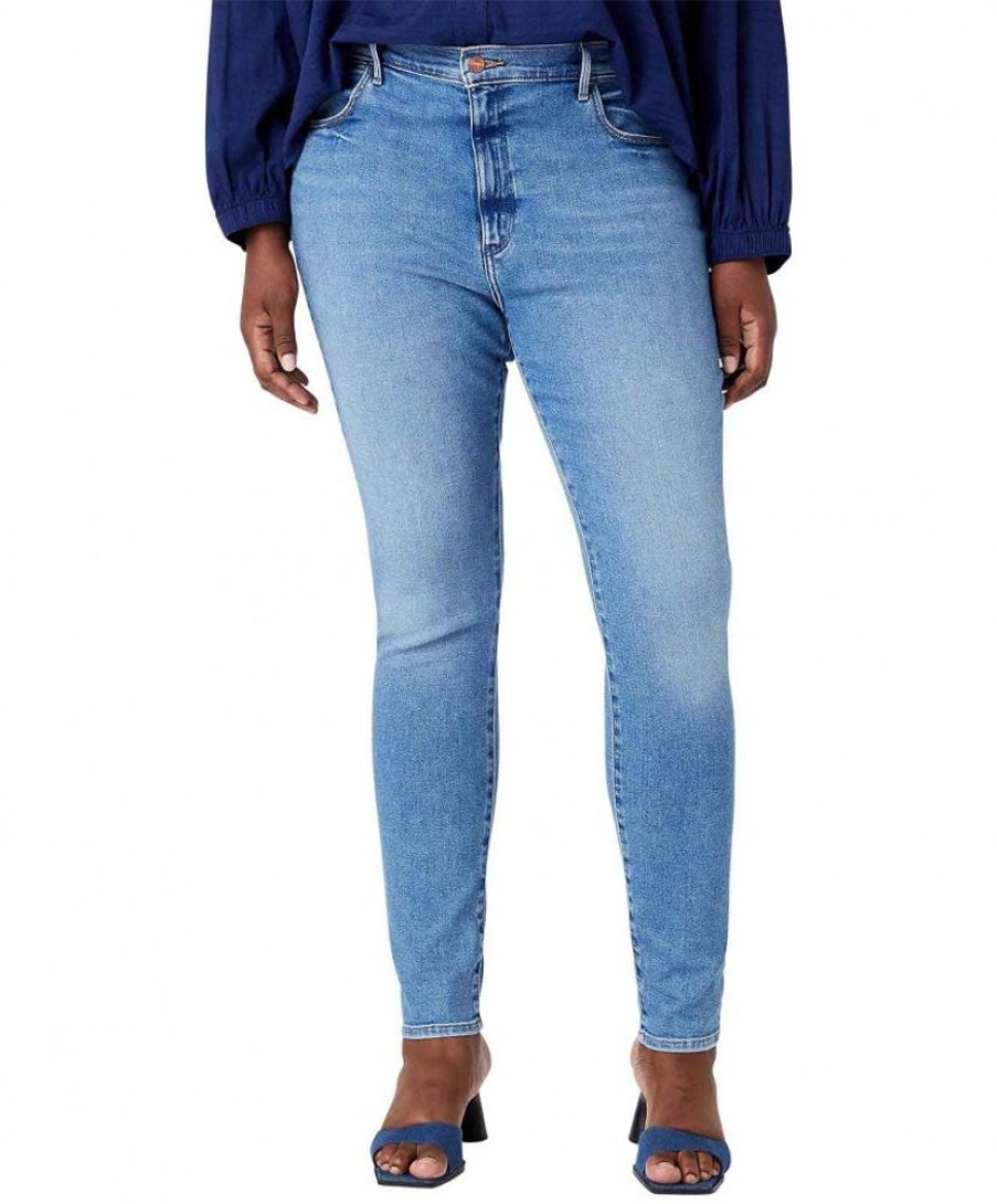 Damen Wrangler Skinny | Wrangler High Rise Skinny Jeans In Hellem River