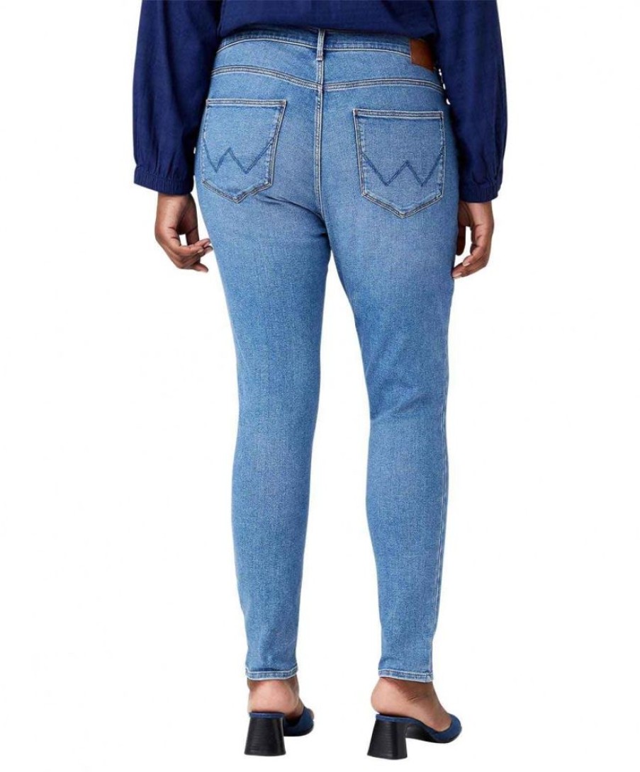 Damen Wrangler Skinny | Wrangler High Rise Skinny Jeans In Hellem River